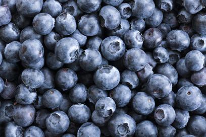 Full frame Close up of Blueberries